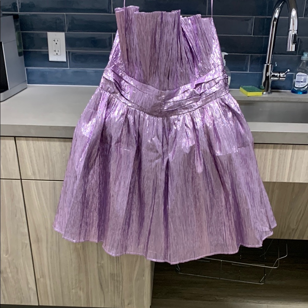 Shimmering Purple Strapless Dress